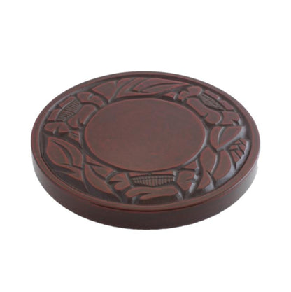 Teapot coaster (13.5cm) / camellia on rim