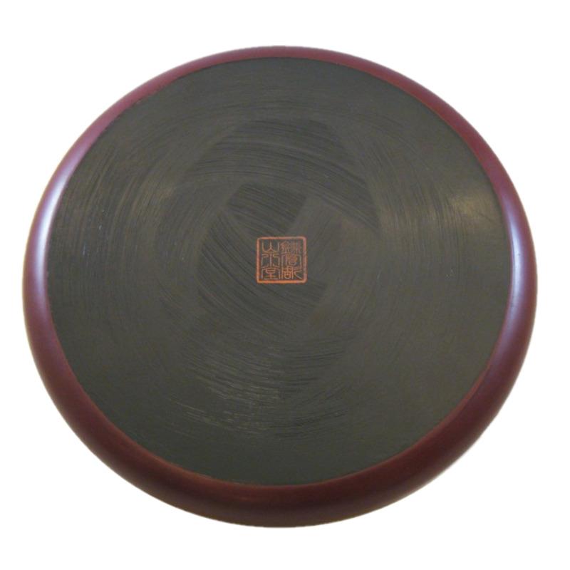 尺丸盆 鶴二羽