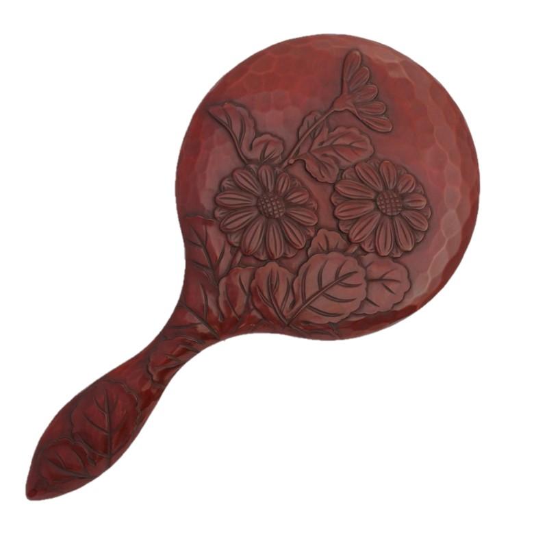 miroir à main taille moyenne　chrysanthème