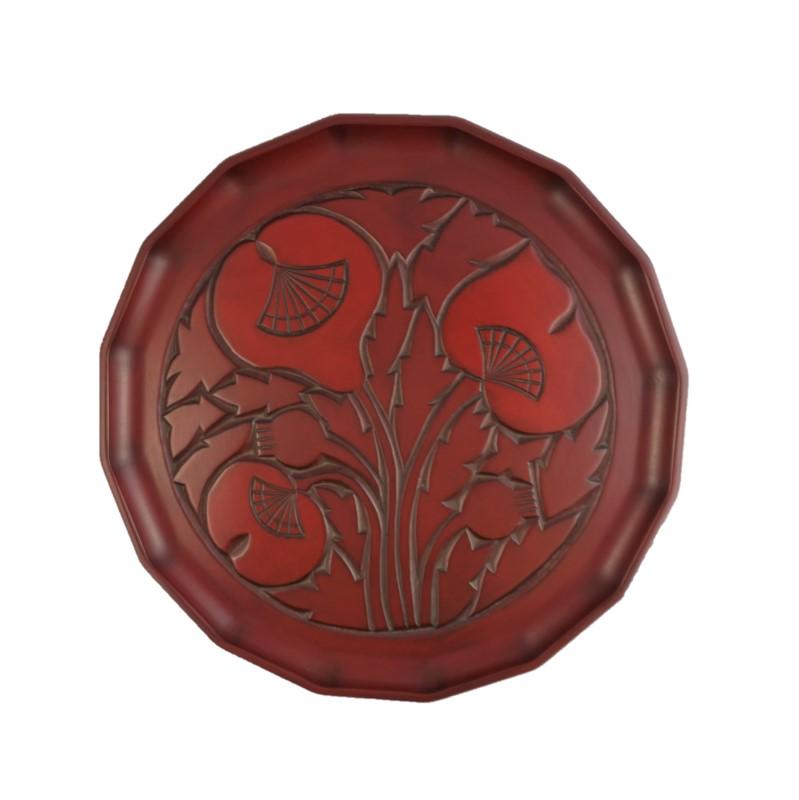 plateau hexadécagonal(30cm)　coquelicot