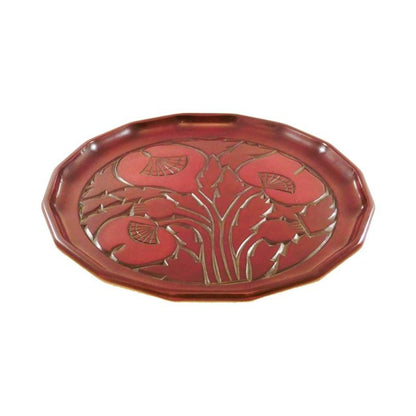 plateau hexadécagonal(24cm)　coquelicot