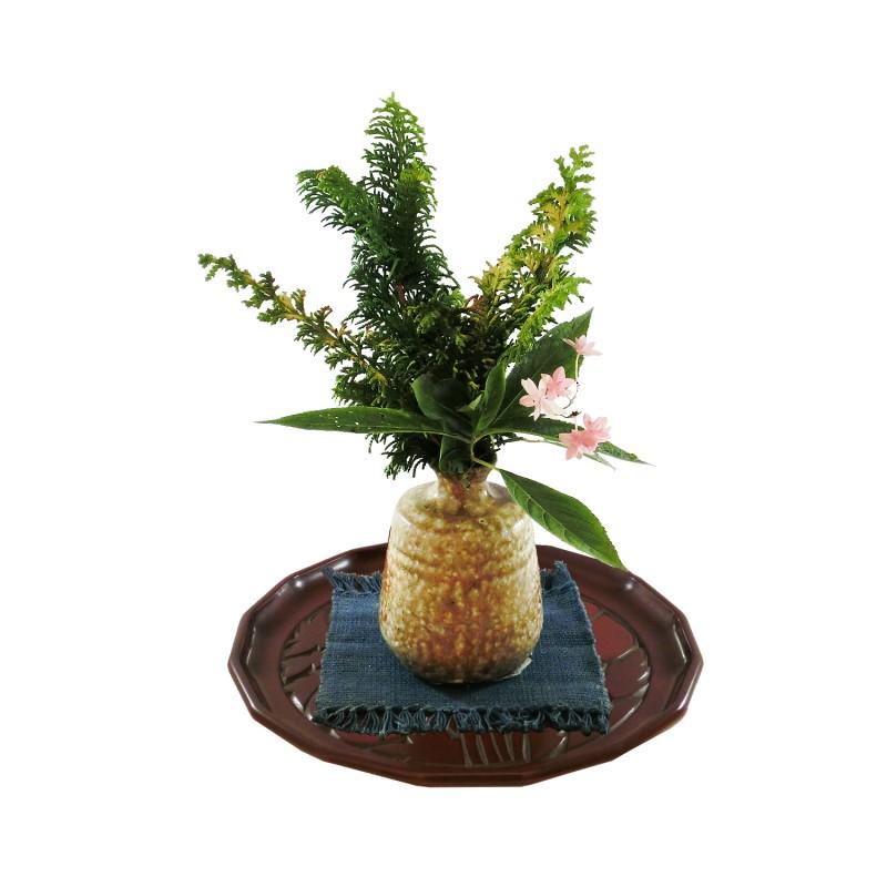 plateau hexadécagonal(24cm)　coquelicot