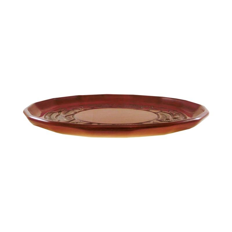 Hexadecagonal tray (24cm) / bellflower on rim