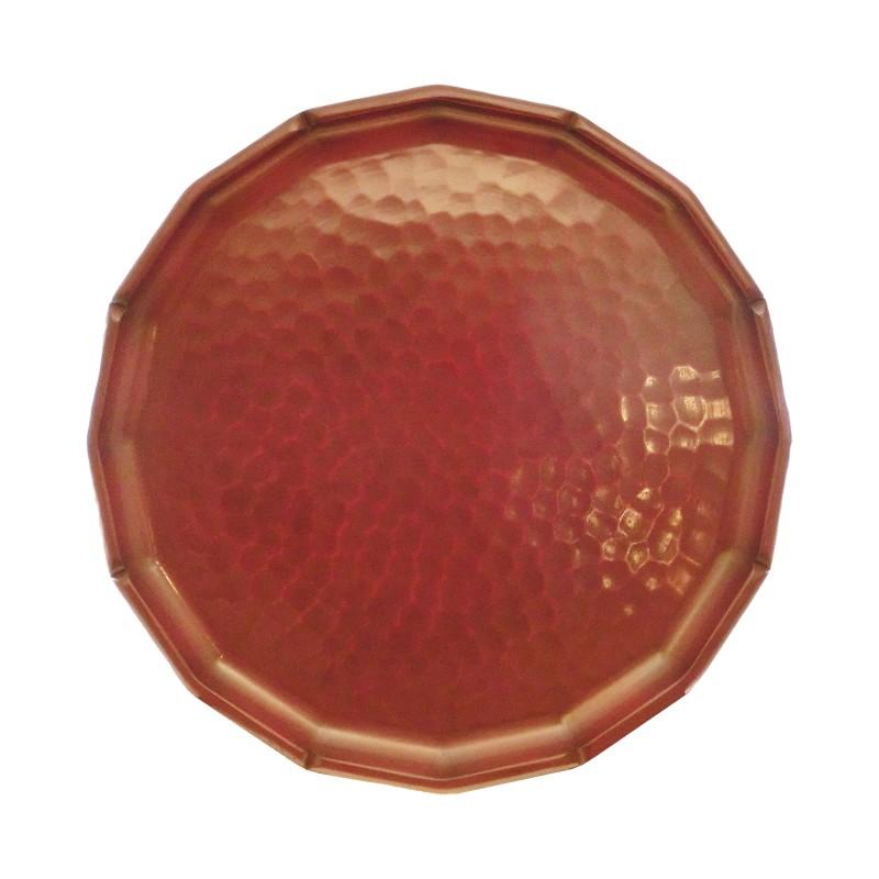 Hexadecagonal tray (27cm) / chisel mark