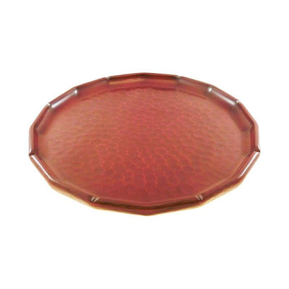 Hexadecagonal tray (27cm) / chisel mark