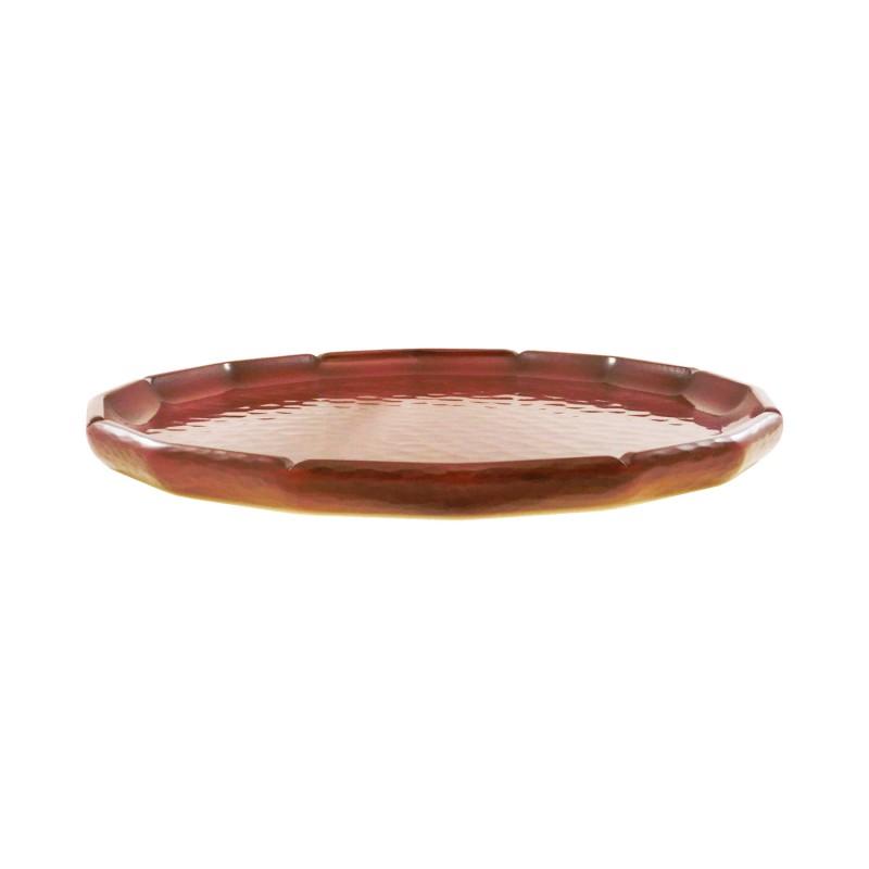 Hexadecagonal tray (27cm) / chisel mark