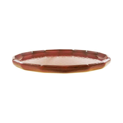 Hexadecagonal tray (27cm) / chisel mark