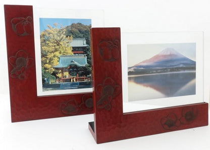 L型写真立 梅ちらし