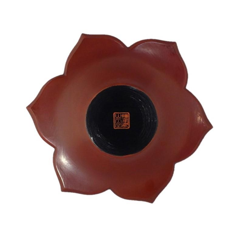 4寸茶托 六弁花